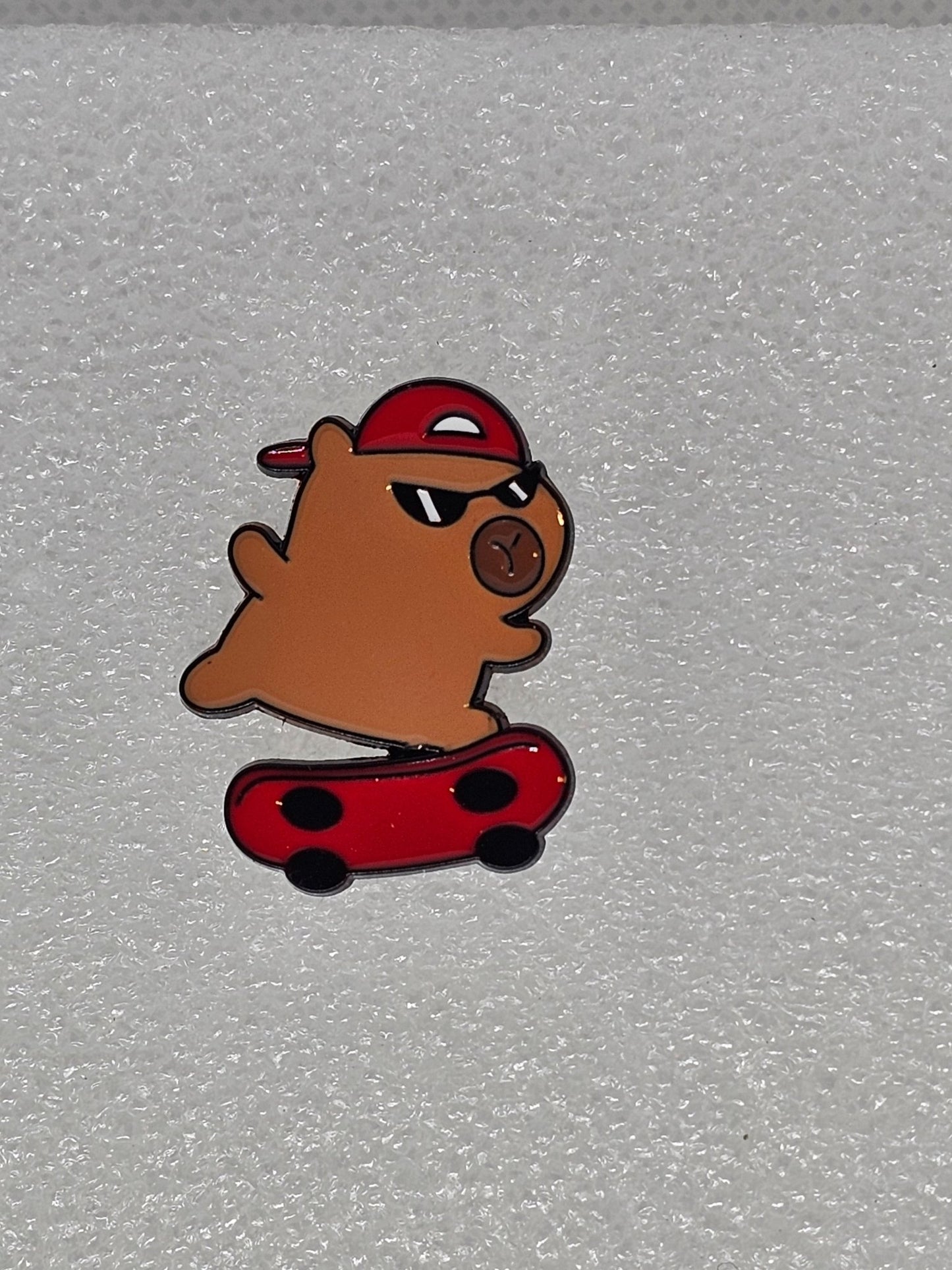 Capybara Pin Badges - various designs - The Red Squirrel