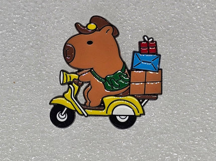 Capybara Pin Badges - various designs Delivery Driver