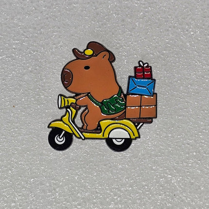 Capybara Pin Badges - various designs Delivery Driver