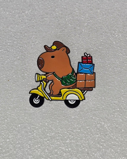 Capybara Pin Badges - various designs Delivery Driver