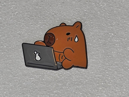 Capybara Pin Badges - various designs Computer
