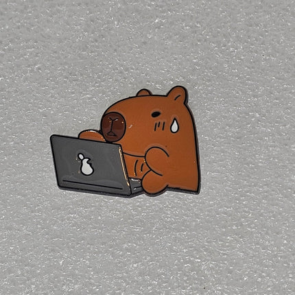 Capybara Pin Badges - various designs Computer