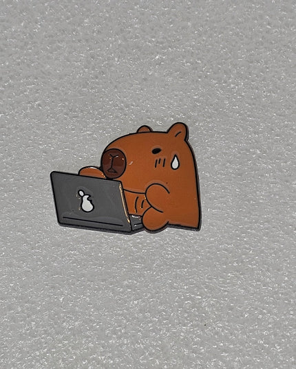 Capybara Pin Badges - various designs Computer