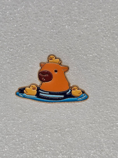 Capybara Pin Badges - various designs - The Red Squirrel