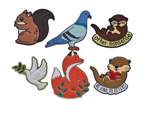 Animal Pin badges (Variety) - The Red Squirrel