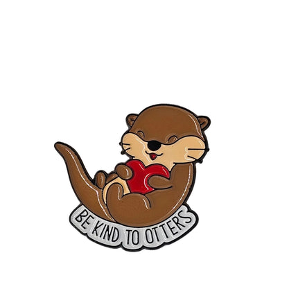 Animal Pin badges (Variety) Enamel Be kind to Otters
