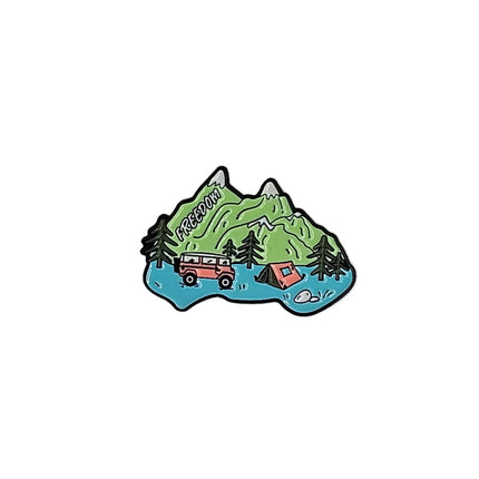 Outdoor Adventure Pin badges Bus and tent