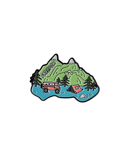 Outdoor Adventure Pin badges Bus and tent