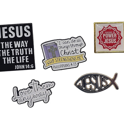 Bible Verses and Christian pin badges