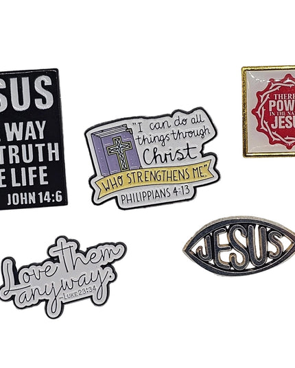 Bible Verses and Christian pin badges