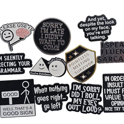 Funny Pin Badges - Various Designs