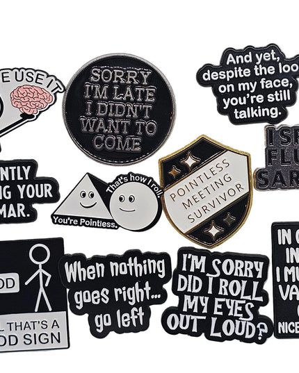 Funny Pin Badges - Various Designs