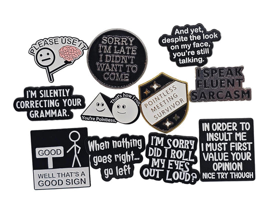 Funny Pin Badges - Various Designs - The Red Squirrel