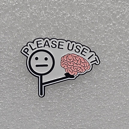 Funny Pin Badges - Various Designs Brain