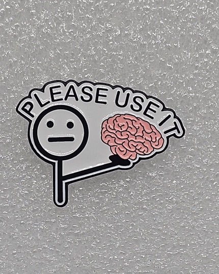 Funny Pin Badges - Various Designs Brain
