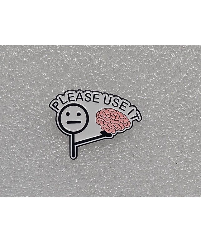 Funny Pin Badges - Various Designs Brain