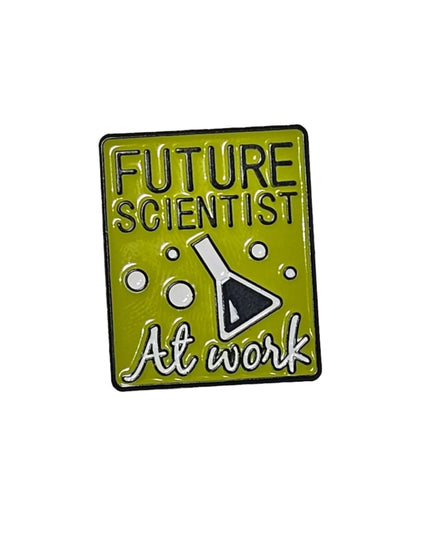 Science themed pin badges (various designs) Future Scientist