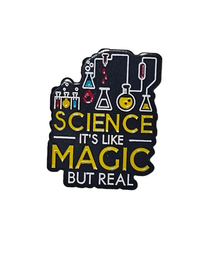 Science themed pin badges (various designs) Magic