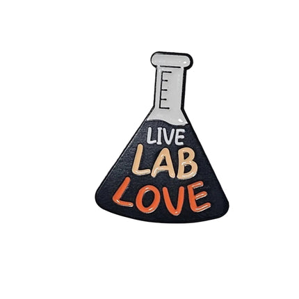 Science themed pin badges (various designs) Live Lab Love