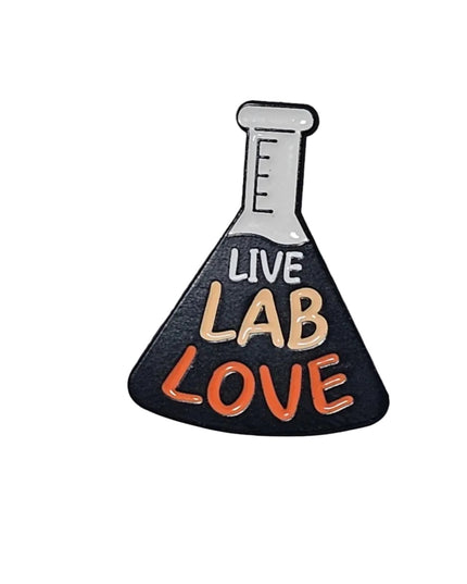 Science themed pin badges (various designs) Live Lab Love