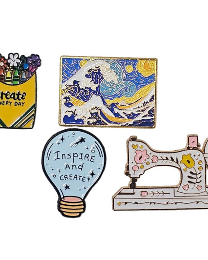 Art and Craft themed Pin Badges