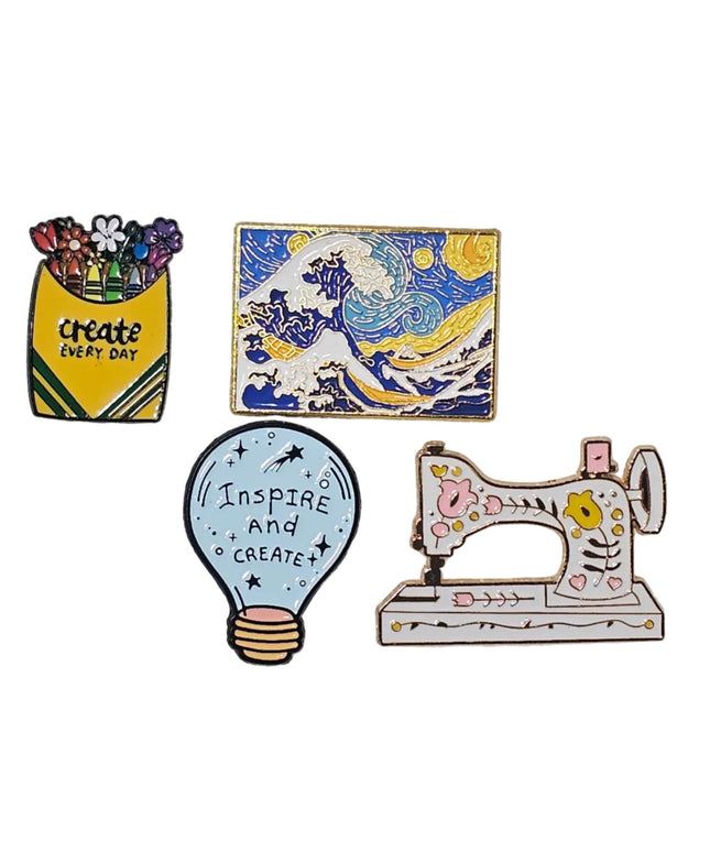 Art and Craft themed Pin Badges