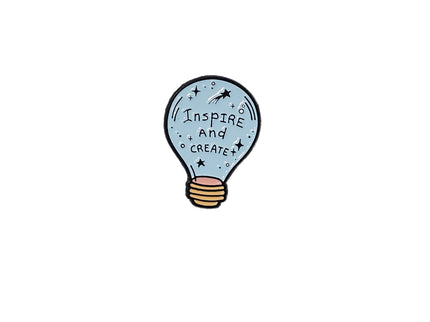 Art and Craft themed Pin Badges Enamel Lightbulb