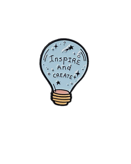 Art and Craft themed Pin Badges Enamel Lightbulb