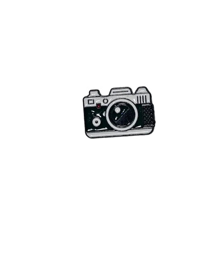 Technology themed pin badges (various designs) Enamel Green Camera