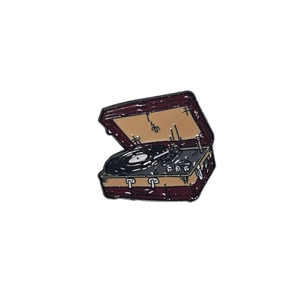 Music themed pin badges Record Player