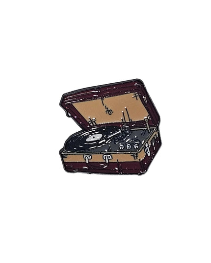 Music themed pin badges Record Player