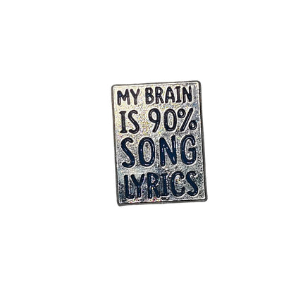 Music themed pin badges Lyrics
