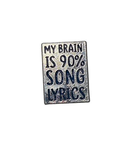 Music themed pin badges Lyrics