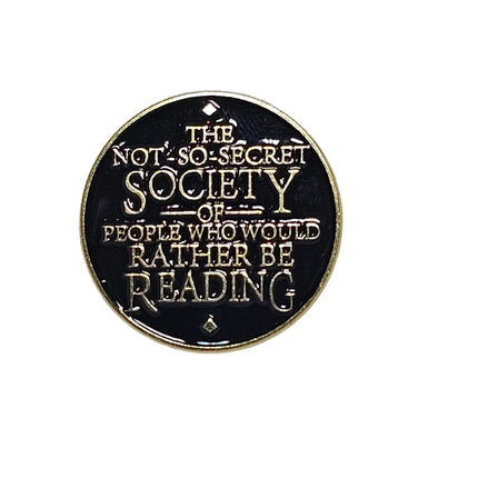 Book themed Pin Badges - various designs Rather be reading