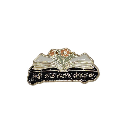 Book themed Pin Badges - various designs Book with flowers