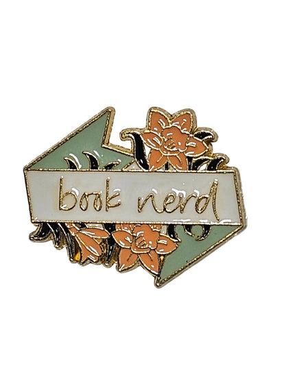 Book themed Pin Badges - various designs Book Nerd