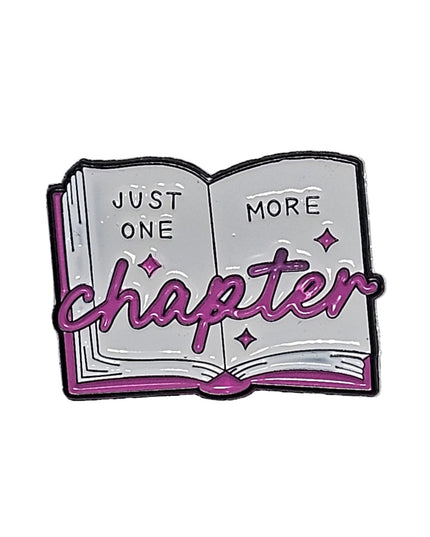 Book themed Pin Badges - various designs Just one more Chapter