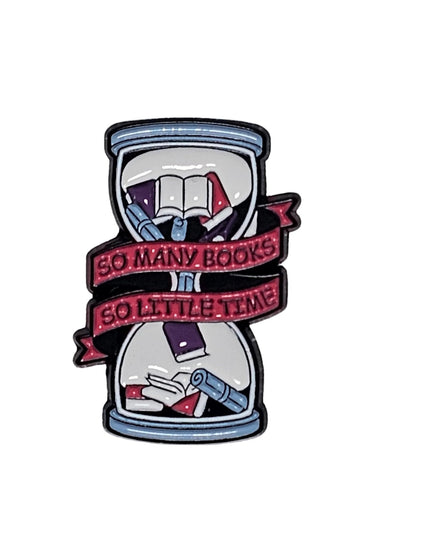 Book themed Pin Badges - various designs So little time