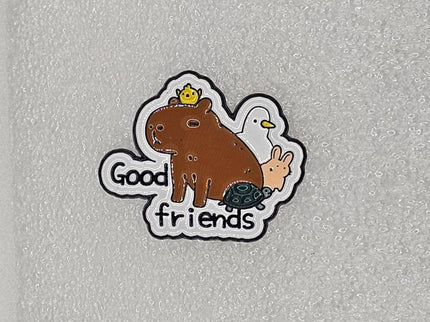 Capybara Pin Badges - various designs Good Friends