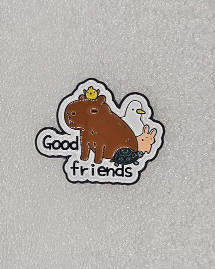 Capybara Pin Badges - various designs Good Friends
