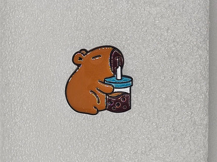 Capybara Pin Badges - various designs Drink