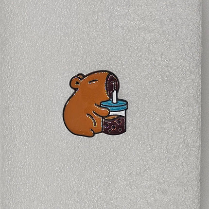 Capybara Pin Badges - various designs Drink
