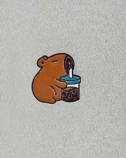 Capybara Pin Badges - various designs Drink