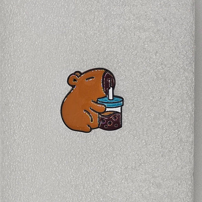 Capybara Pin Badges - various designs - The Red Squirrel