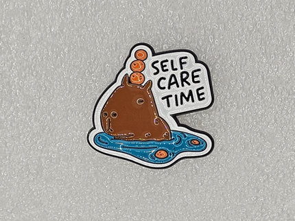 Capybara Pin Badges - various designs Self Care