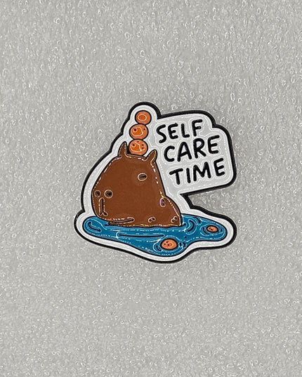 Capybara Pin Badges - various designs Self Care