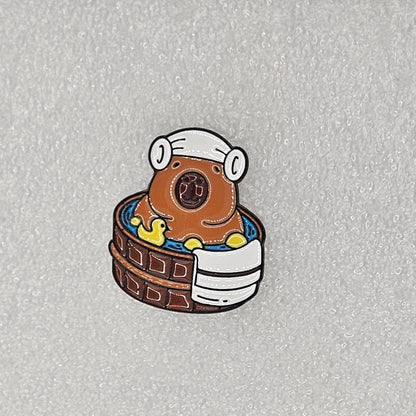 Capybara Pin Badges - various designs - The Red Squirrel