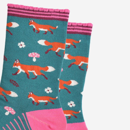 Women's Bamboo Socks - Fox Woodland - The Red Squirrel