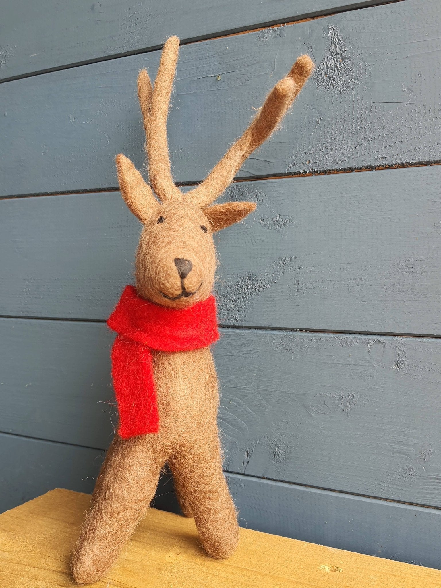 Handmade Felt Standing Reindeer - The Red Squirrel
