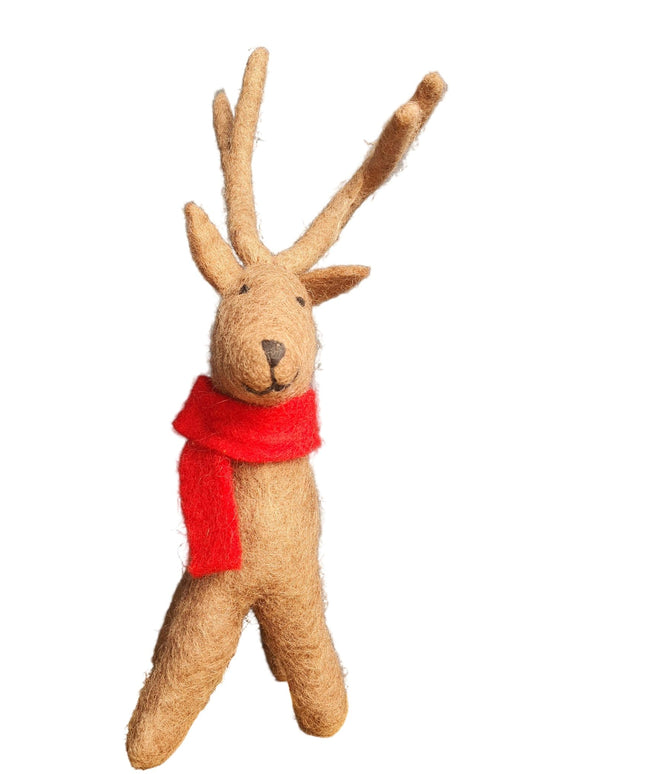 Handmade Felt Standing Reindeer